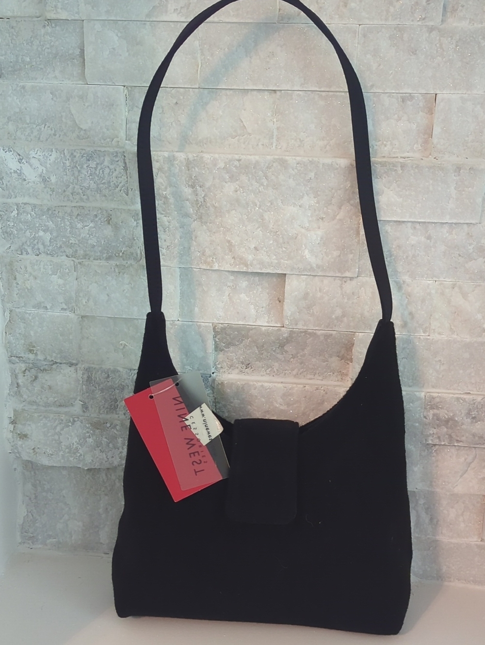 Nine West Black Shoulder Bag with Front Tab